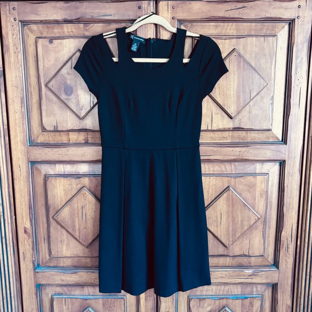 International Concepts INC - Black Short Sleeve Mini Dress (Size: XS)